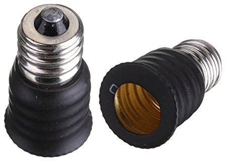 MASUNN E12 A E14 Base Bombilla LED Lámpara Titular Adaptador Socket Convertidor-Negro