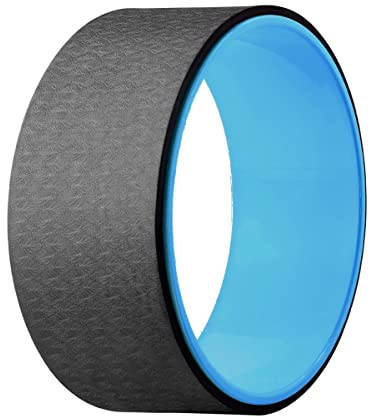 FFitness FSYC068N Body Dharma Yoga Wheel | Aro Roller Anillo para Entrenamiento Pilates Fitness Workout Gym Gimnasia | Superficie Antideslizante (Negro)