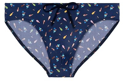 HOM - Slip da bagno Summer, Stampa marina, XXL