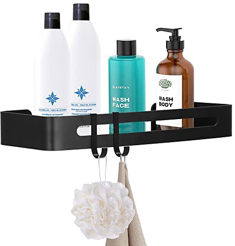 SPRINGOS Duschablage 12,5 x 32,5 cm ohne Bohren Badregal