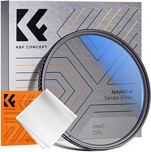 K&F CONCEPT Filter 49mm Zirkularer Polfilter Polarisationsfilter CPL für Reduzierung von Blendung und Reflexionen mit 18-Schicht-Nanobeschichtung (Nano-Klear)