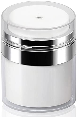 Airless pumpburk – 14 ml resebehållare, pumpdispenser för kräm, mödrar födelsedagspresenter till mamma, påfyllningsbar tom burk, vakuumflaska för fuktkräm, hudvård, smink