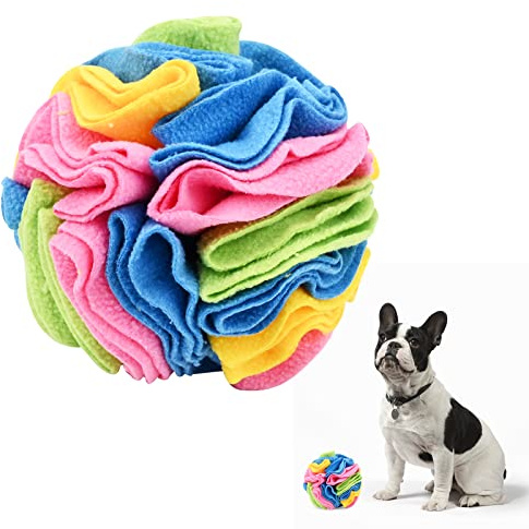 Schnüffelball für Hunde,Schnüffelteppich Schnüffelspielzeug Interaktives Hundespielzeug Intelligenzspielzeug Waschbar Futtermatte Geruchstraining Stressabbau für Kleine Mittelgroße Hunde Haustier,20cm