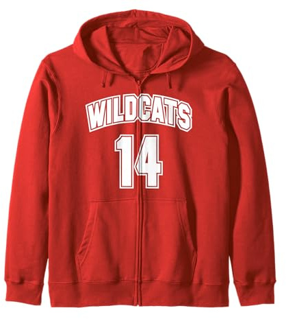 Wildcats 14 - Maglietta in jersey Felpa con Cappuccio