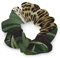 Satin Scrunchies, Leopard Palm Leaf Print Ponytail Scrunchies Durable Hair Bands Elastic Hair Bands with Fashionable Hair Ties for Women