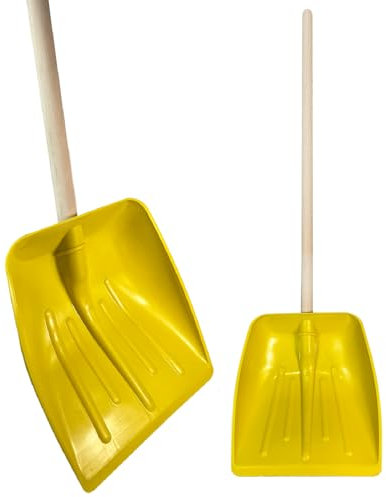 Crisalide® - Badile Super Resistente 37x42 cm con Manico in Legno - Versatile per Uso Agricolo, Giardinaggio e Lavori Pesanti, Multiuso, Pala da Neve