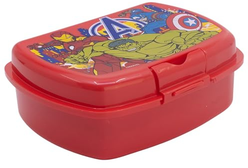 STOR Avengers Matlåda Barn 1686ml - Lunch Box med Säkerhetslås BPA Fri - Hållbar Matsäkring för Skola Park Utflykter