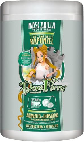 Dona Flora Mascarilla Rapunzel para Crecimiento Capilar, con Biotina y Castaña de Indias, Fortalecedor y Revitalizante, 1 kg