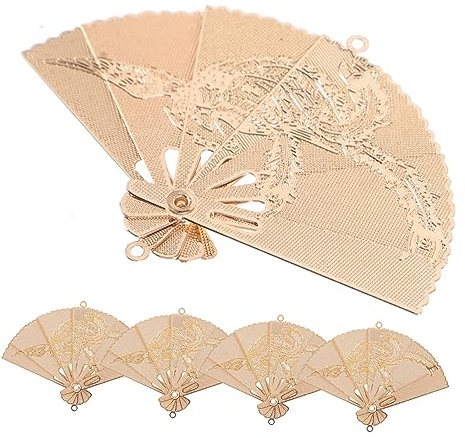 VERDANVERSE Breloques Bijoux Métal Vintage Éventail Pliable Mini Lot 5 Pièces Accessoires Bricolage Création Diy Charme Pendentifs Artisanat Élégant