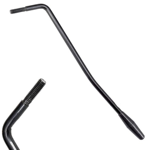 Gettimore Bras de trémolo pour guitare électrique Whammy Bar, tige de 5 mm, compatible avec pont de trémolo unique, levier vibrato en métal avec pointe noire ou blanche