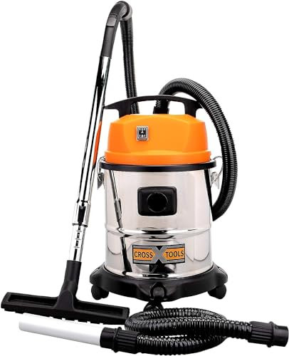 T.I.P. Cross Tools 68519 Aspirador de Ceniza húmeda y Seca 4en1 NTAS 1200, contenedor de 20 litros