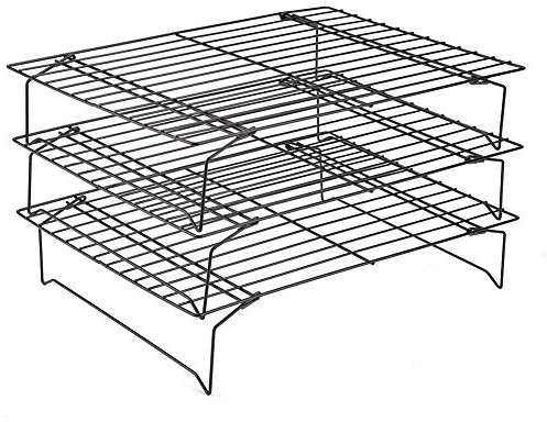 lyrlody Griglia di Raffreddamento,Rack Cooling Rack,Griglia a 3 Livelli,Graticola in Acciaio Inox Antiaderente,per Biscotti/Torte da Forno/Pane