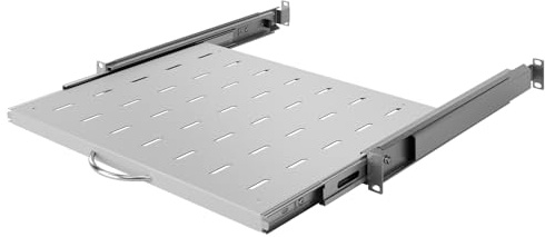 Stalflex 1U Server Rack Shelf - 19 Inch Pull-out Vented Mounted Shelves for Excellent Air Condition - Cantilever Wall Rack - Universal for All Network Cabinets, Racks & Shelves - Cabinet Shelf
