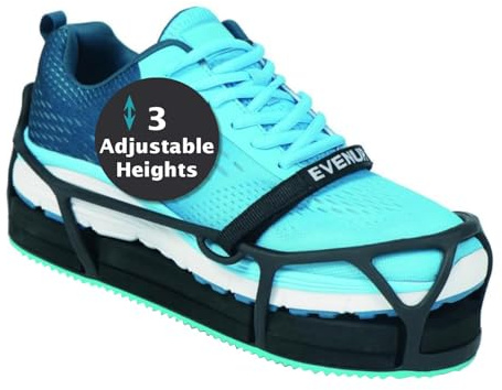EVENup - Shoe Lift for Walking Boot I Adult Size Large I Shoe Balancer for Use with Fracture Boots or Leg Length Discrepancy I 3 Adjustable Heights for Gait Improvement I Shoe Leveler, Shoe Riser