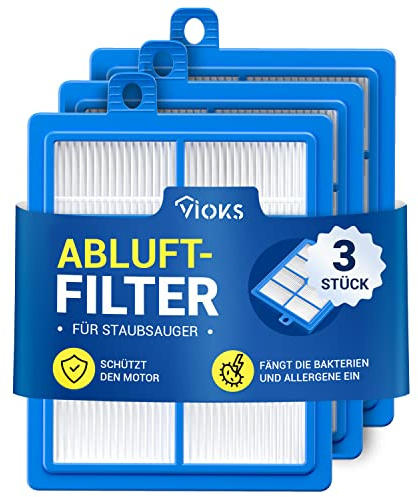 VIOKS 3x HEPA-filterdammsugare ersättning för AEG dammsugarfilter HEPA13 AFS1W EFH12 EFS1W Philips dammsugarfilter FC8038/01 - filter för Philips FC9150 och AEG LX7 VX8 VX9