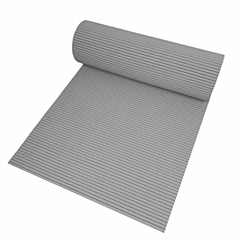 Badematte Bodenbelag Duschvorleger Duschmatte Weichschaum Badteppich Antirutsch - Uni Hellgrau Eckig 65 x 170 cm