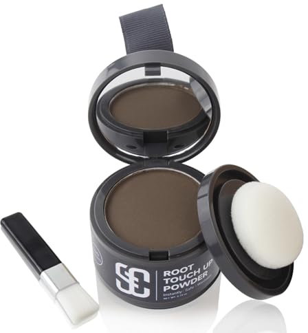 Ansatzpuder, Haar-Concealer Haarverdichtung für Frauen und Männer, Haaransatz Ausbessern & Kaschiert Sofort Haarausfall,Touch Up Haarpulver für dünnes Haar für Frauen (Mittelbraun, 4g)