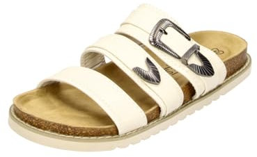 Fitters Footwear That Fits Sandalia Camille en Color Beige, 42 EU Zapatos Grandes de Moda, Zapatos Grandes de señora