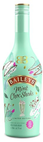 Baileys Mint Choc Shake Irish Cream Liqueur | Great Over Ice Cream | 17% vol | 70cl | Limited Seasonal Edition | Chocolate, Vanilla & Mint Flavour | Indulgent Treat