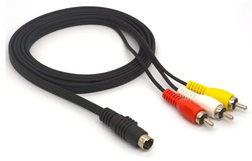 REY Cavo adattatore S-Video 9 pin SVIDEO maschio a 3RCA AV maschio 1,4 m