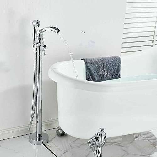 Robinet De Baignoire Sur Pied Au Sol Robinet De Douche Cascade Remplissage De Baignoire Mélangeur Mélangeur Système De Robinet-Chrome A,Chrome Un