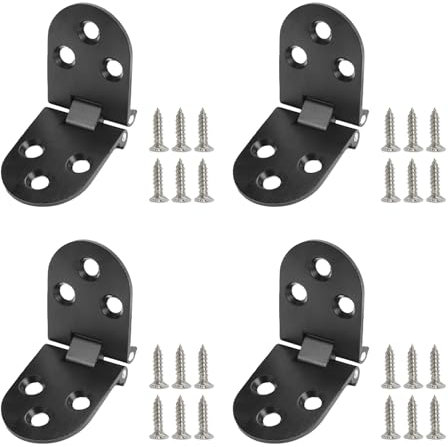 4 Pièces Charniere 180 Degrés,Charnières à 180 Degrés Pliables,Charniere Table Pliante,Charniere Plate für Klapptisch, Schrank, Garderobe, Türen, Holz, Holzkiste,Table Pliante, Porte de Placard