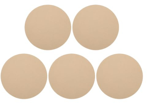 PATIKIL 5-pack 11,8 tum 300 mm diameter keramik hjul fladdermöss utan hål, 9 mm 3/8 tum tjock rund keramik fladdermussystem för kasta lera keramik drejtillbehör, brun