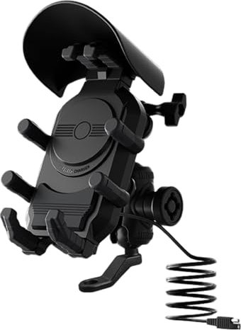 Generic BikePhone Holder, Motorcycle Wireless Charger Mobile Phone Stand, Anti-fall Motorbike Phone Holder 360° Rotating BikePhone Mount, Waterproof Motorcycle Phone Mount For Mountain/Scooter/Dirt