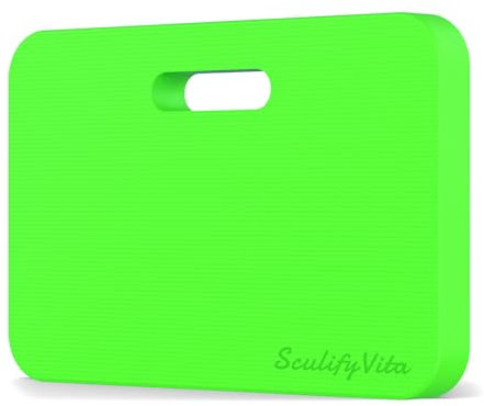 SculifyVita Gartenarbeit-Knieschoner, Knieschoner, verdickt, extra groß, hochdichter Schaumstoff, Bad, Reinigung, Babyparty, Gartenarbeit, Knieschoner für Yoga, Gartengeschenke für Frauen (grün)