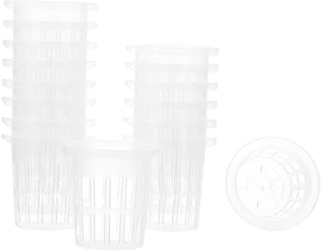 BESPORTBLE 50piezas Cesta De Siembra para Cultivo Sin Tierra Cestas Pequeñas para Vivero De Macetas De Malla Ranuradas para Semillas De Hortalizas