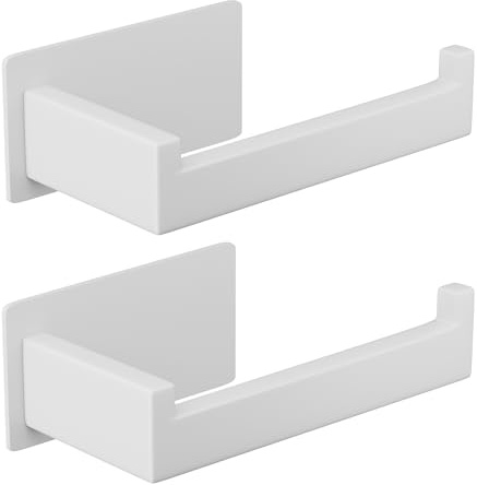 Aikzik Portarrollos de papel higiénico sin taladrar, autoadhesivo, portarrollos de papel higiénico de acero inoxidable, soporte para rollos de papel higiénico para cocina y baño, paquete de 2