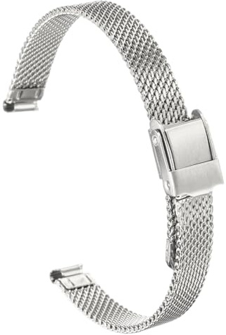 sourcing map Stainless Steel Mesh Watch Band Quick Release Adjustable Metal Replacement Watch Strap for Men and Women