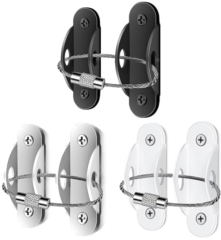 Correas Antivuelco para Muebles - Anclajes de Pared de Cable de 20 cm, Cerraduras de Seguridad de Acero Inoxidable de Hierro | Dispositivo de seguridad para gabinete a prueba de niños, para el hogar,