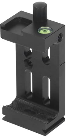 SustVita Soporte de trípode para teléfono de Aluminio con Zapata fría Superior, Rango de sujeción de 60-90 mm, Base con Ranura Arca, Abrazadera para trípode para teléfono con