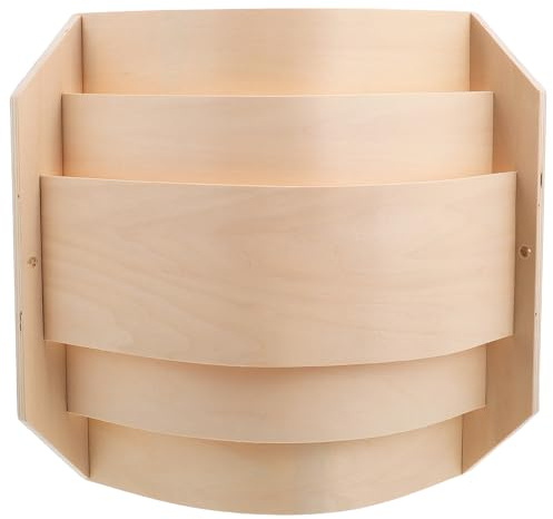 JECOMPRIS Pantalla de Lámpara de Sauna de Madera Ligera y Translúcida, Cubierta Protectora en Ángulo Recto para Lámpara de Techo, Decoración Resistente a Altas Temperaturas para Sala