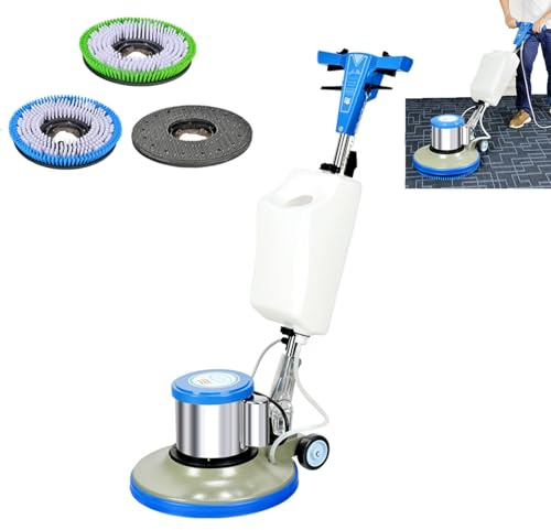 Lucidatrice per pavimenti e moquette, resistente, 43,2 cm, per pavimenti duri, con 3 panni di pulizia per hotel e fabbriche