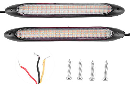 Luz de señal de LED DRL para Coche, par de Luces de circulación Diurna LED, señal de luz Blanca Amarilla, Color Impermeable(27.5CM)