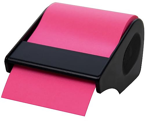 RNKVERLAG CT1907 - Haftnotiz Rolle im Abroller, 60mm x 10m, nachfüllbar, brillantpink, 1 Stück