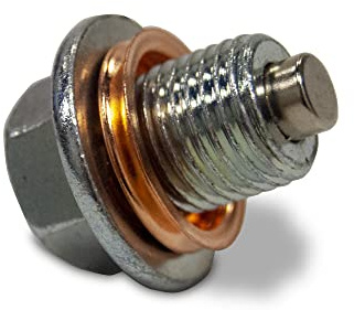 Autoacc Magnetic Oil Drain Plug with Copper Crush Washer Compatible with Nissan Rogue Altima Sentra Kicks Murano Frontier Pathfinder Versa Titan Armada Maxima NV Leaf Cube Xterra Quest Juke (Upgrade)