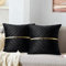 MAIXUN Kissenbezug 50x50 Schwarz Dekokissen Sofakissen Weich Couchkissen Zierkissenbezug Kissenhüllen Versteckter Reißverschluss für Wohnzimmer Sofa Boho Dekor Schlafzimmer 2er Set
