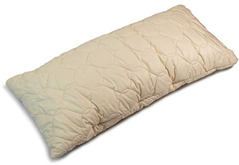 GIRAFFENLAND Bio Hirsekissen 70x30cm Komfort-extra Bio-Steppware + Bio Hirse mit zusätzlichem Inlett | ungefärbt und ungebleicht | Schlafkissen, Kopfkissen