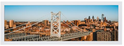 HOMESEVEN 12x36 Poster Frame, 12x36 Panoramic Picture Frame, Solid Wood Poster Frame-Horizontal and Vertical Wall Hanging for Home, Exhibition, Caffe(White)