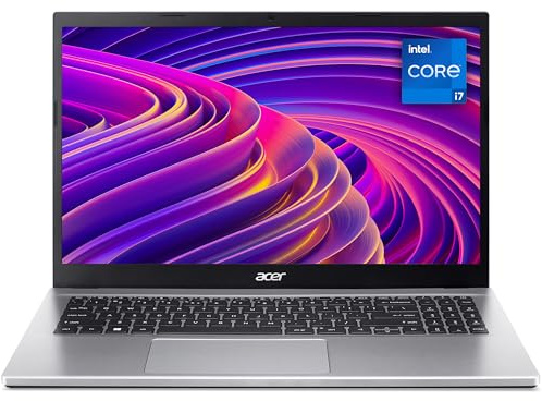 acer Aspire 3 A315-59 Laptop - Intel Core i7-1255U, 16GB, 512GB SSD, Integrated Graphics, 15.6 Full HD, Windows 11, Silver