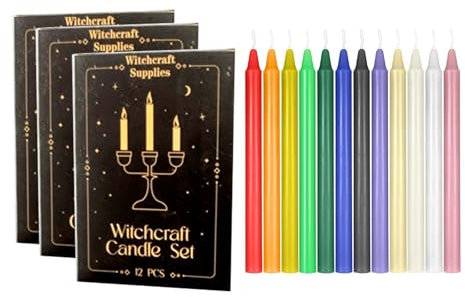 Scentoria Stabkerzen Bunt, 36 Stück Kleine Kerzen, Stabkerzen, Spitzkerzen Höhe 10 cm ø 1,2 cm, Bunte Kerzen, Rituals Kerze, Tisch Dekoration, Bankett, Hochzeit