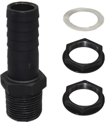 Accessoires pour Tonneaux De Pluie Rain Barrel Hose Nozzle Durable Thick External Thread with Washer Barrel Duct for Rain Barrels Ponds Aquariums Water Tanks Montage du Collecteur De Pluie(25mm)