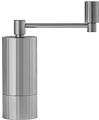 Handkaffekvarn, Bärbar Manuell Kaffekvarn Rostfritt Stål Konisk Burr Kaffebönkvarn För Droppkaffe Snabb Slipning Bärbar(Silver)