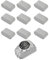 10Pcs Uhrenkissen Schmuckkissen Samt Armband Kissen Uhr Display Kissen 8x4,5x3cm Armband Kissen Gepolstertes Uhrenkissen für Uhren, Armbänder und Schmuck, Mini Armband Pad für Schmuck-Display, Grau