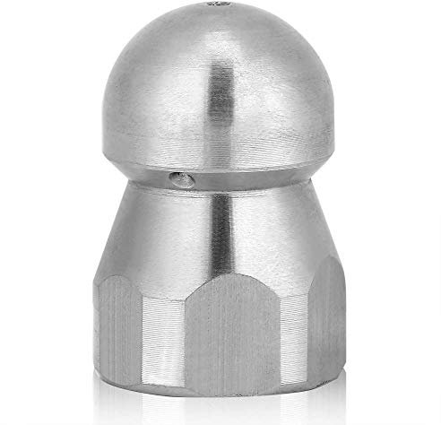 High Pressure Water and Sewer Jets Cleaning Nozzle Stainless Steel Washer Accessory for Pipe and Drainer 3/8in