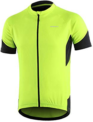 BERGRISAR Cykeltröja för män kortärmad MTB jersey andningsbar snabbtorkande mountainbike cykelkläder BG650, gRÖN, M