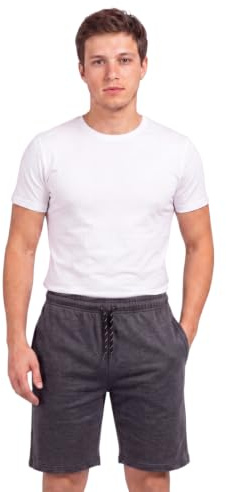 COMEOR Sportbyxor herr korta korta byxor herr shorts, korta joggingbyxor herr löparbyxor, löparshorts herr sommar bomull träningsbyxor Bermuda shorts byxor träningsbyxor tennisbyxor, Mörkgrå, 4XL